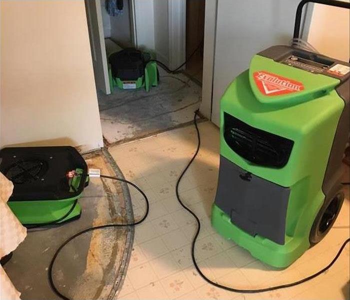 Drying equipment in a property